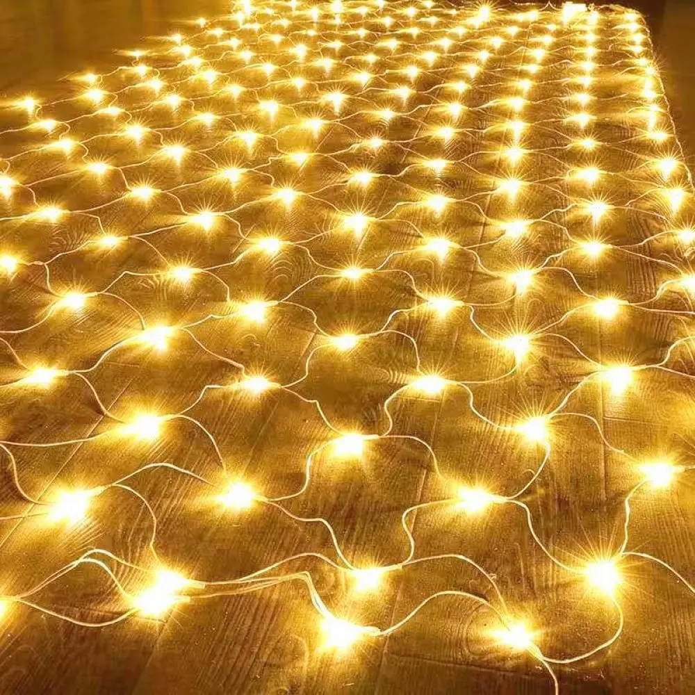 LED Net String Lights Outdoor Waterproof Garden Decorative Lighting Mesh Lamp For Patio Yard Holiday Christmas Party