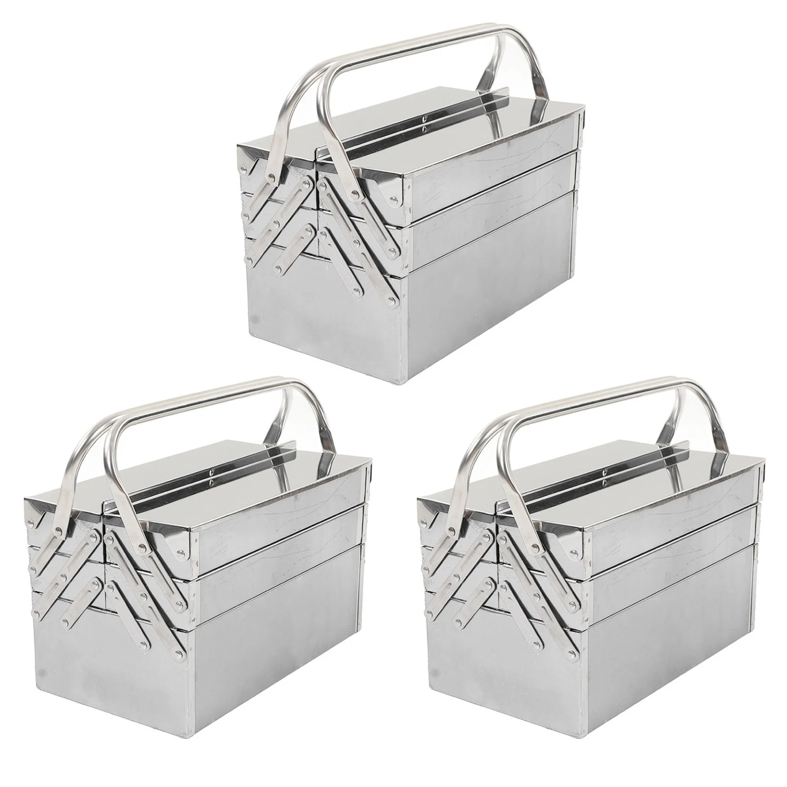 Cantilever Tool Box Organizer Retractable Easy To Clean Safe Handheld Metal Cantilever Tool Box for Workshops