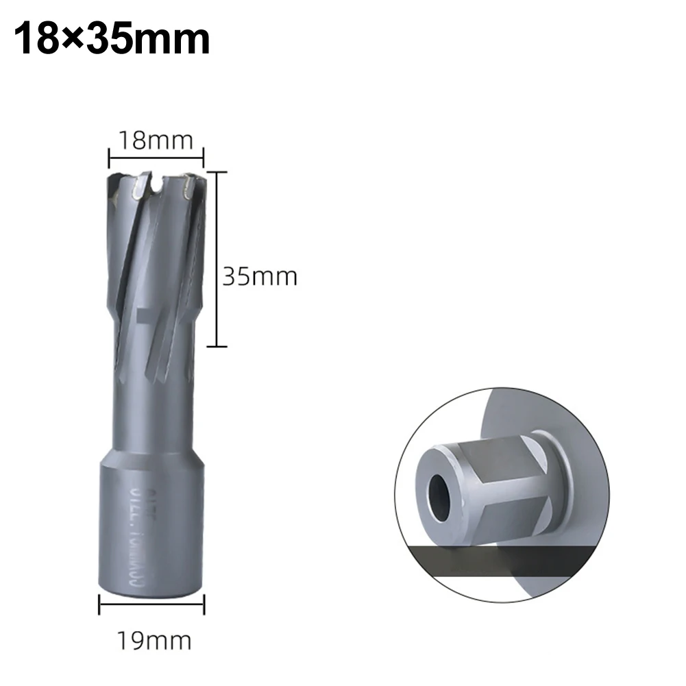 Hollow Drill Bit Stainless Steel Perforated Metal Thick Steel Plate Alloy Open Hole Opener 35mm 50mm Reaming Magnetic Drill Bit