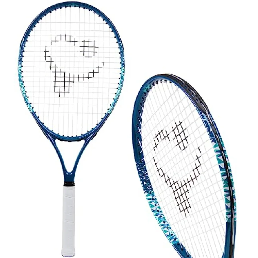 

Tennis Racket with Training Videos Aluminum Youth Tennis Racket with Neoprene Handle for Age 5-12 Learn Faster and Play Better