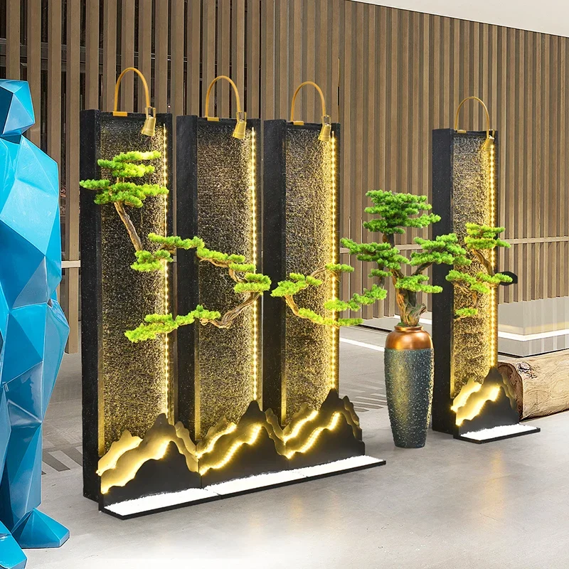 

FG17-Entrance Waterscape Modern Simple Flowing Water Ornament Company Entrance Water Curtain Wall Flowing Water Screen