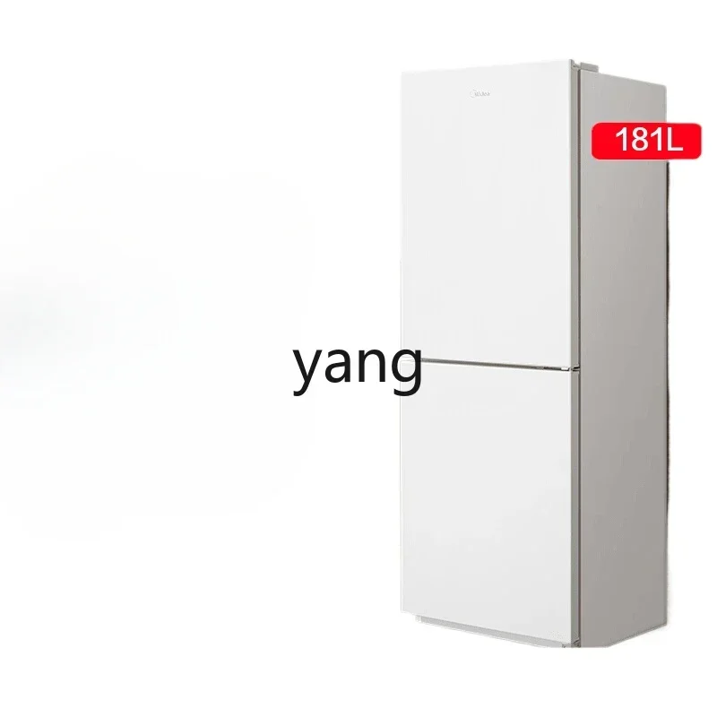 LMM 190 ثلاجة صغيرة بباب مزدوج، تأجير منزلي صغير، توفير الطاقة، بابين أبيضين