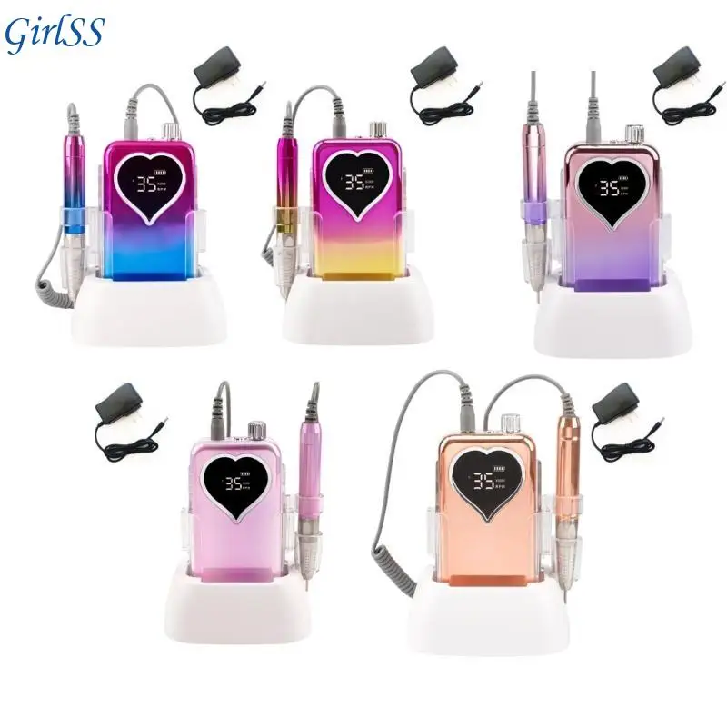 Professioneller kabelloser, wiederaufladbarer Nagelschleifer mit 6 Bohrern, leiser Betrieb, T4MB