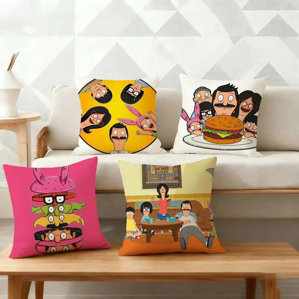 

Cartoon B-Bobs Burgers Pillow Case Pattern Printed Pillowcase For Living Room Sofa Cushion Cover