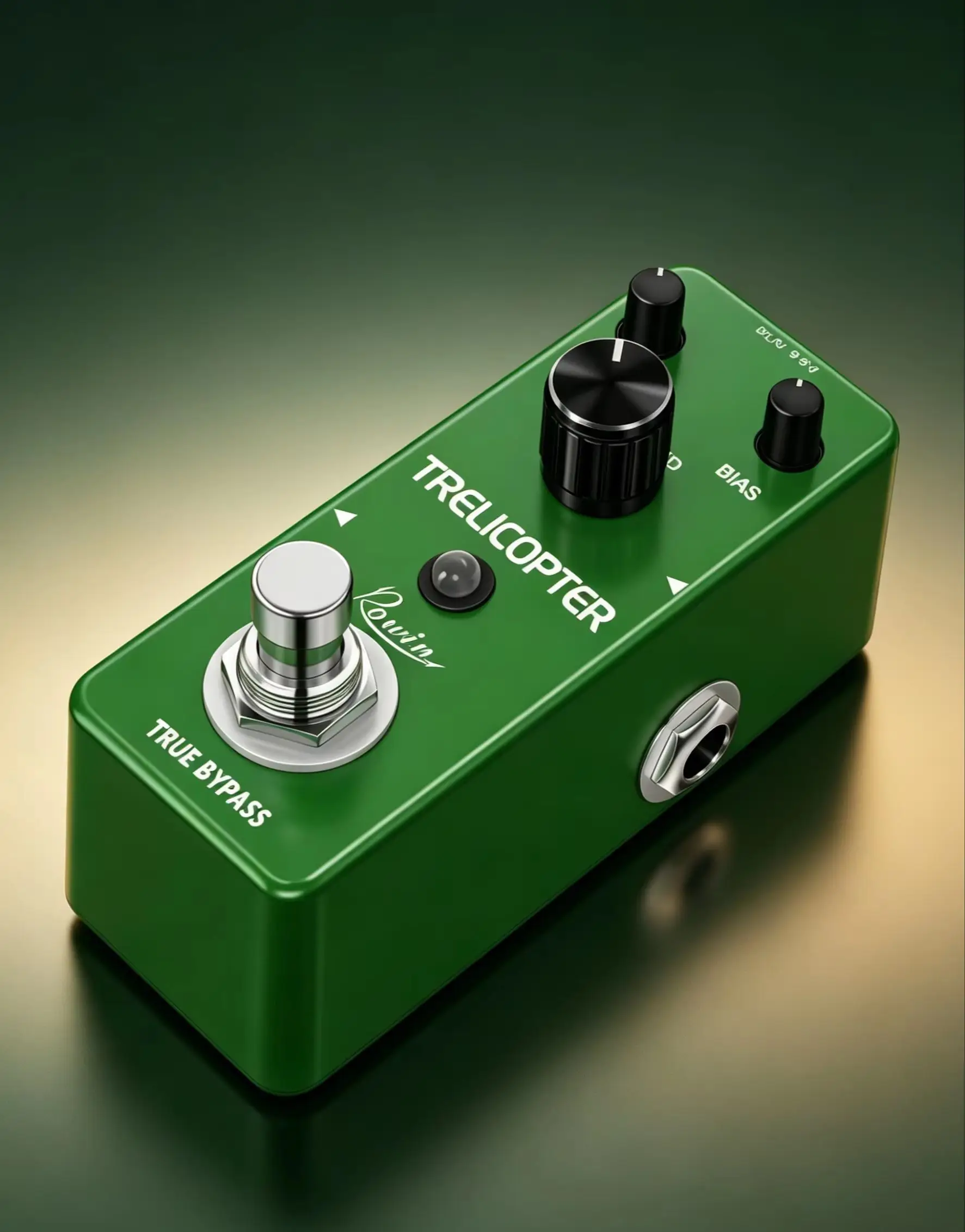 Rowin LEF-327 Trelicopter Optical Tremolo Pedal True Bypass Mini Metal Guitar Volume Modulation Effect
