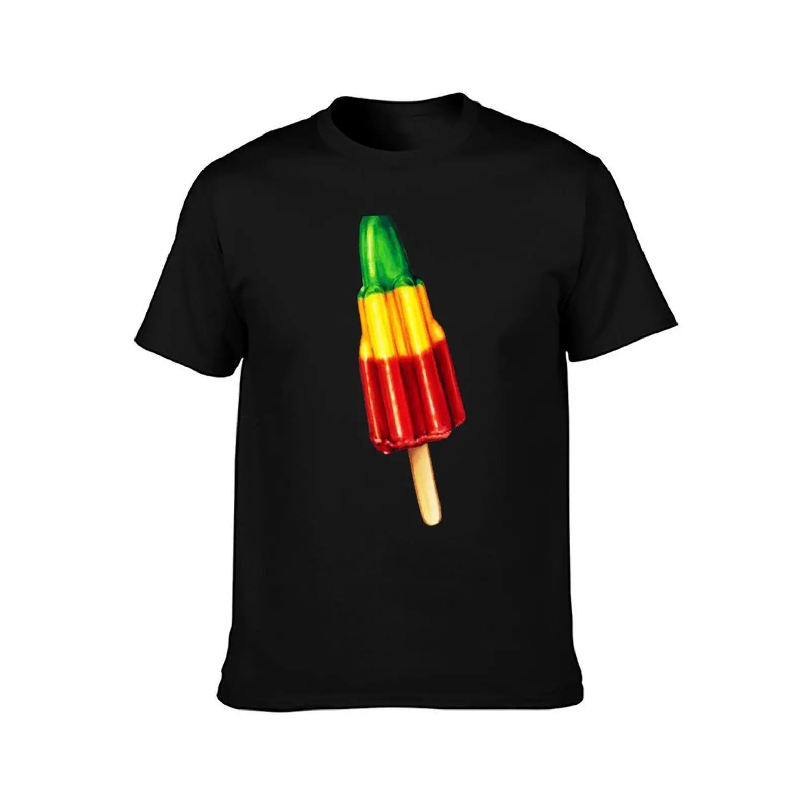 Zoom Ice Lolly Pattern T-Shirt, Summer Casual Cotton Tee, Oversized Streetwear Tops, Vintage Graphic Print, Unisex Men Women