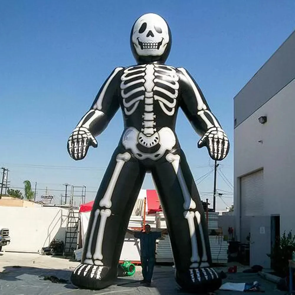 Halloween Decoration Inflatable Skeleton Blow Up Giant Outdoor Horror Skull For Yard Garden Lawn Use