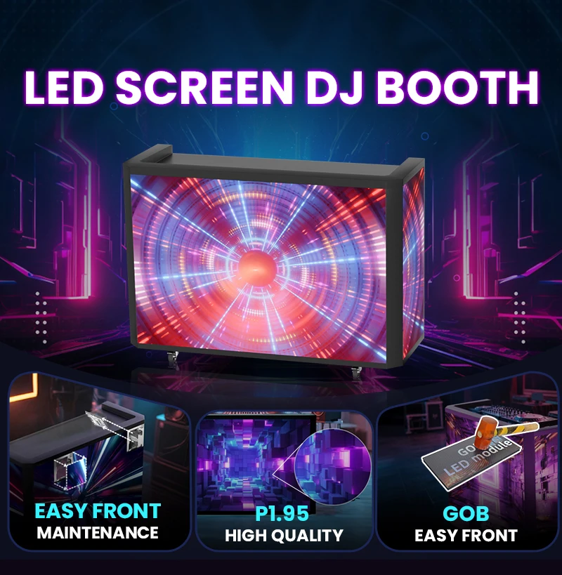 Indoor Club Events Home Custom Led Cabine  Dj Booth Pantalla  Led Display Screen