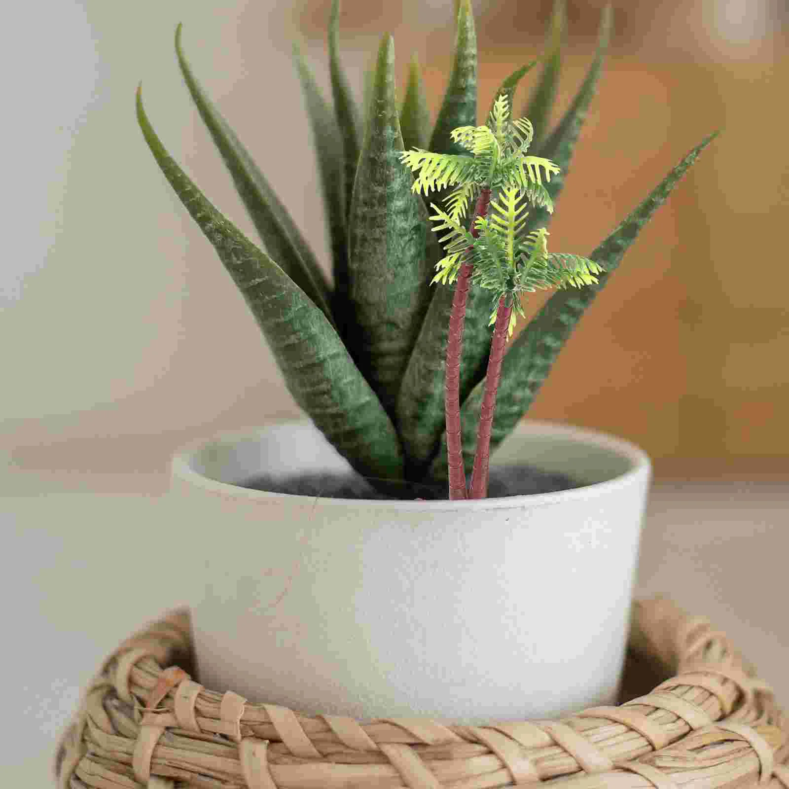 

Simulated Coconut Tree Decoration Mini Landscape Bonsai Dollhouse Miniatures Items