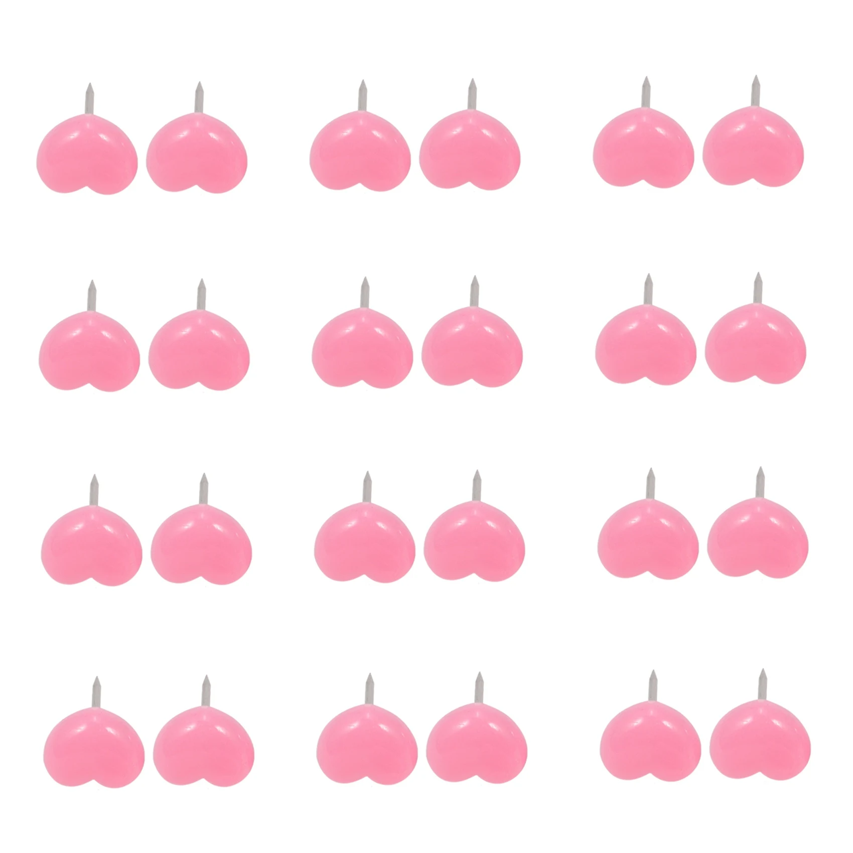 

Heart shape 50pcs Plastic Quality Cork Board Safety Colored Push Pins Thumbtack Office School Accessories Supplies Pink