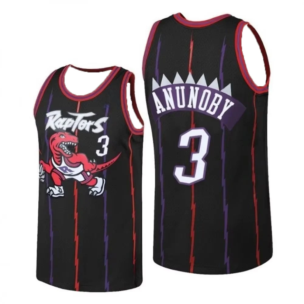 2027 Heißer Verkauf Retro Carter 15 Raptors Lila Lightning-Print Trikot Streetwear Fan Basketball Tank Top Familien-Set – Detail 6