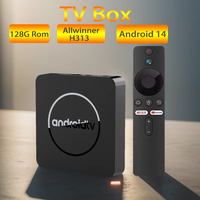 Q10 Allwinner H313 Smart TV Box Android 14 Quad Core Cortex A53 Support 5G Wifi 8K Video 128GB Rom Fast Set Top Box Media Player