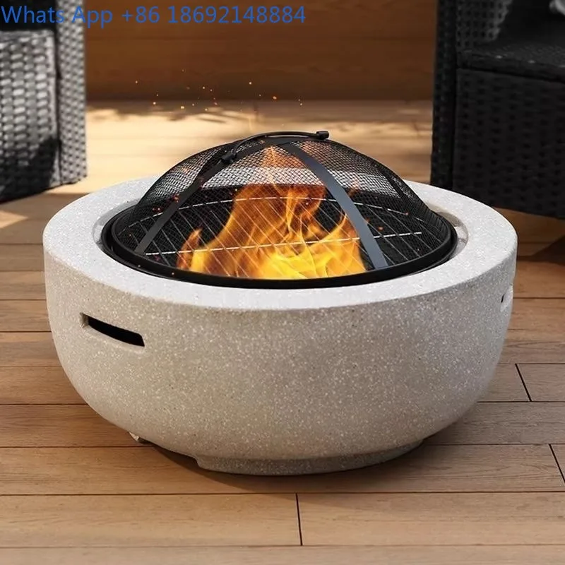 Home Use Stove Tea Brewing Fire Pit Set Indoor Outdoor Charcoal Grill Heating Fire Basin BBQ Grill