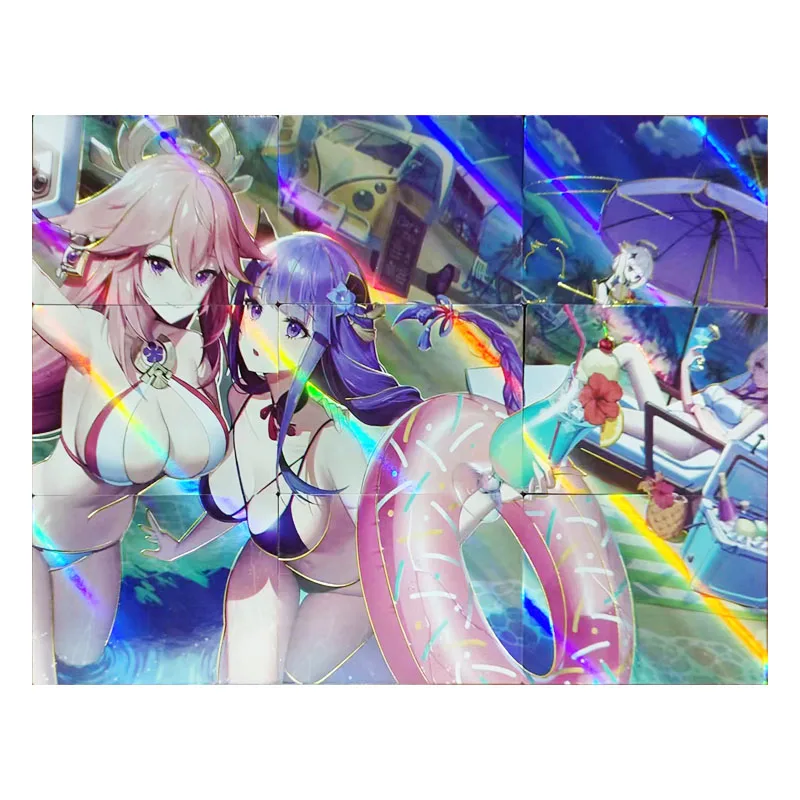 Love Diary Cp Series Bronzing Rare Collection Flash Card Yae Miko Anime Characters Cartoon Toy Puzzle Card Christmas Gift