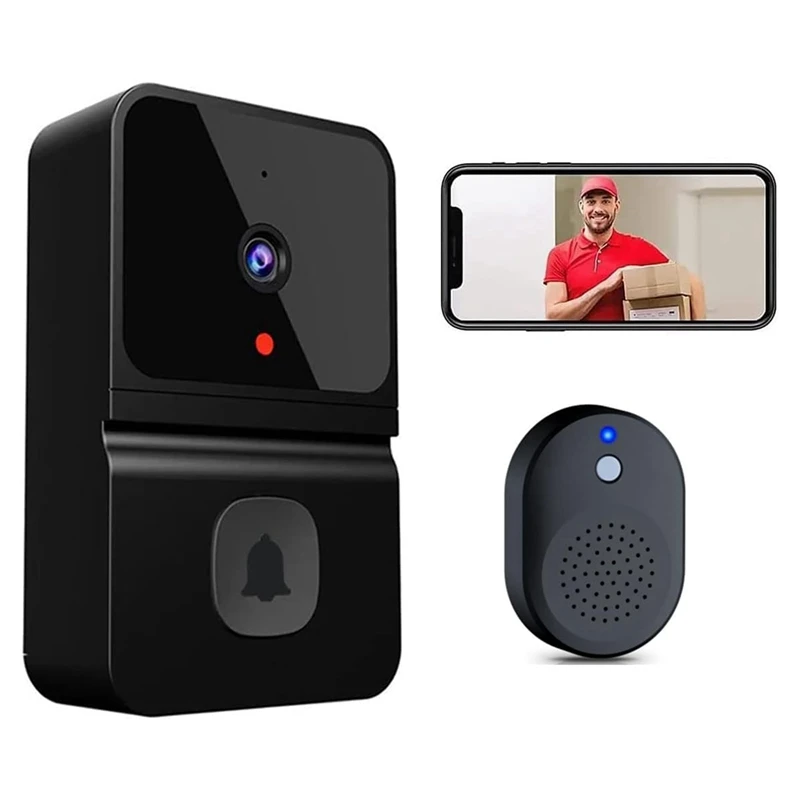 

Smart Video Door Bells Wireless Wifi Video Doorbell With Camera Black PIR Motion Detection