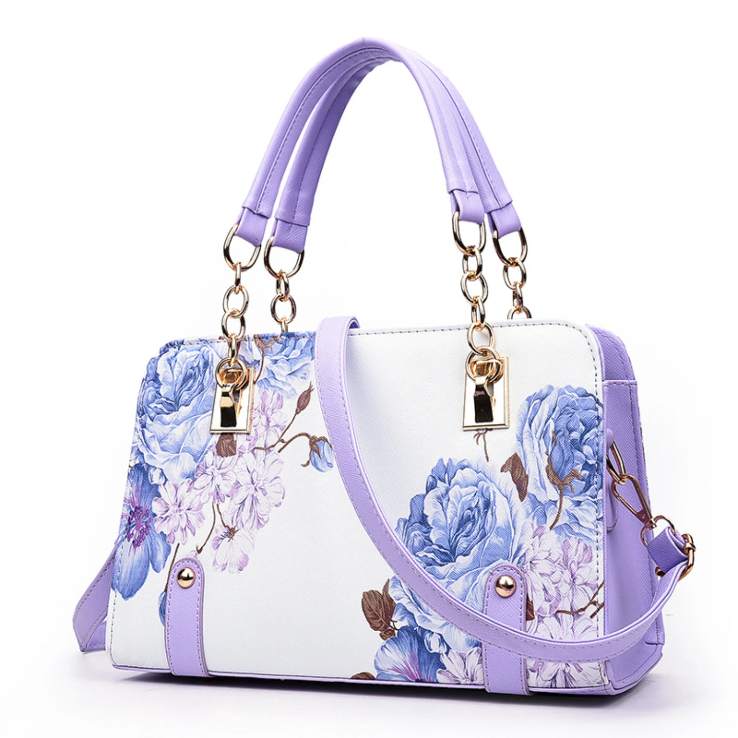 Floral Crossbody Satchel – Versatile Everyday Shoulder Purse with Elegant Design for Women