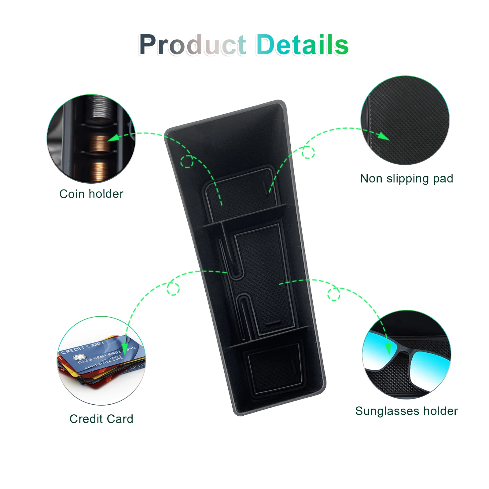 RUIYA for Skoda Enyaq iV LHD 2021-2025 Car Armrest Box Storage Central Control Container Auto Skoda Enyaq 2025 Accessories
