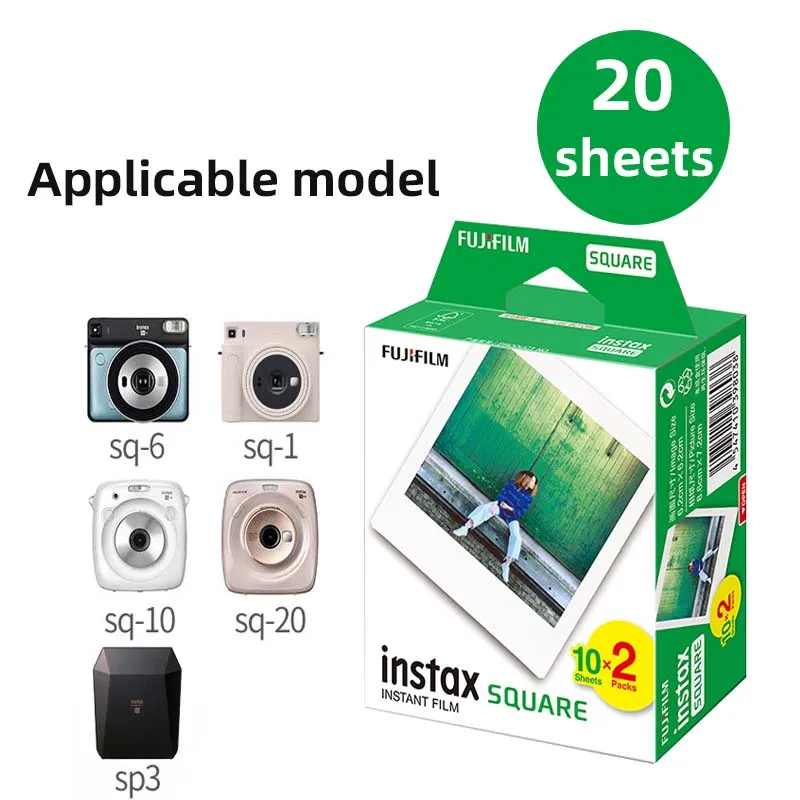 Fujifilm Instax Square White Edge  Films Photo Paper 10-100 sheetsfor Instax SQ10 SQ6 SQ20 Instant Camera Share SP-3 Printer