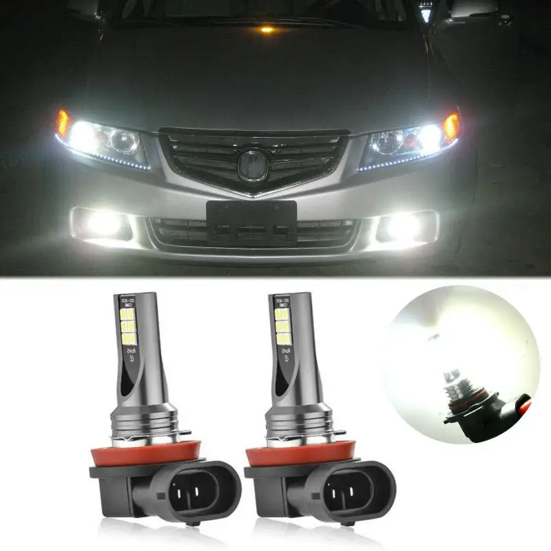 1Pcs H11 H8 H7 H4 LED Car Fog Light Bulbs DRL Motorcycle Headlight Lamp Auto Driving Headlamp 6500K-7500K 12-24V 24W