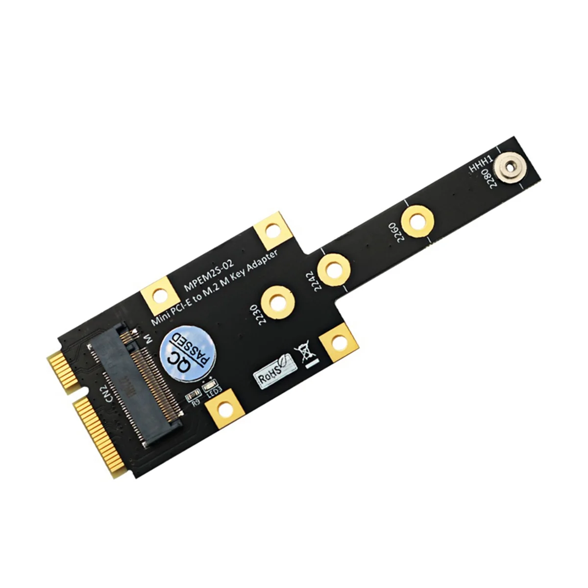 Mini PCI-E para M.2 M Adaptador de Chave, Conversor SSD NVME, Placa Riser, Cartão de Expansão para 2230, 2242, 2260, 2280