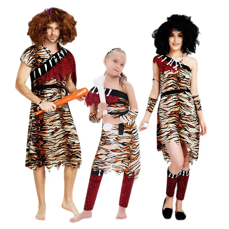 

Карнавальный костюм для пары на Хэллоуин, забавный наряд для выступлений, костюм для родителей и детей, традиционный этнический наряд для мужчин, костюм для вечеринки...