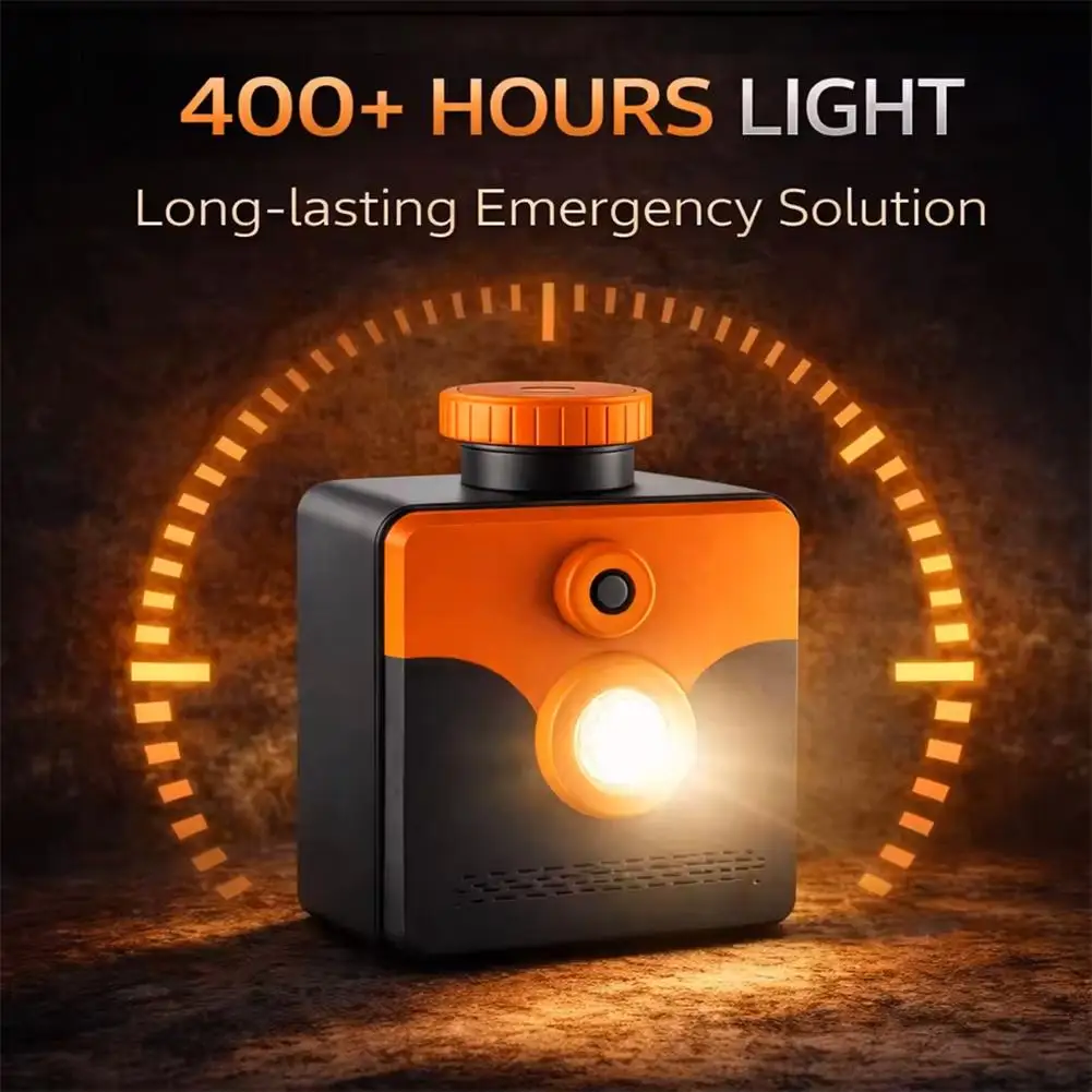 300-400 Hours Long Lasting Salt Water Lamp Portable Salt Powered Emergency LED Night Light for Outdoor & Household Use