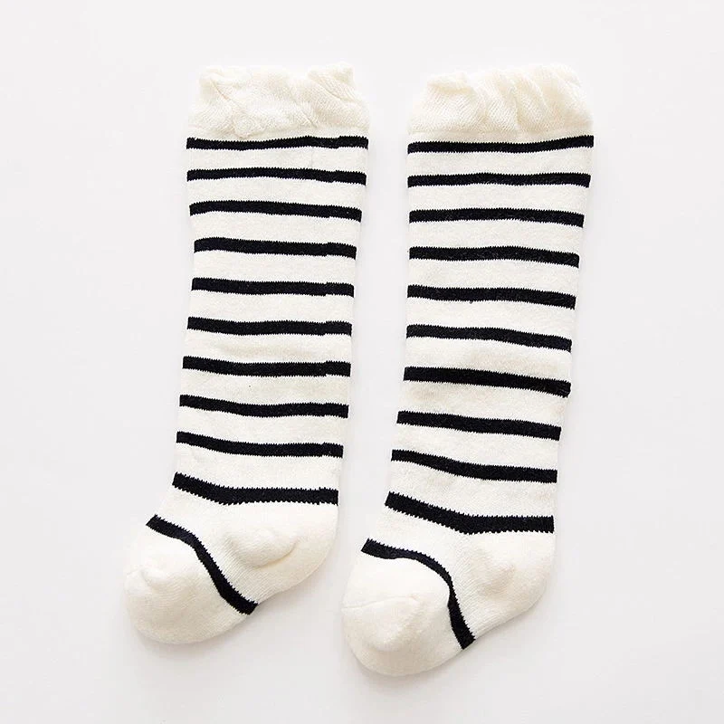 Kaus Kaki Bayi Perempuan Kaus Kaki Setinggi Lutut Lucu Bayi Baru Lahir Kaus Kaki Panjang Katun Putri Anak-anak Mather Aksesori Bayi