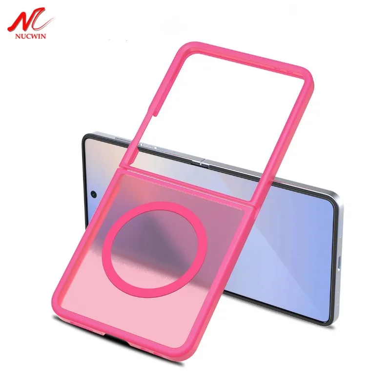 Luxuriöse Schlanke Matte Hülle für Samsung Galaxy Z Flip 8 6 Flip8 Flip7 Flip6 FE, Transluzent für Magnetisches Kabelloses Laden, Schutzcover