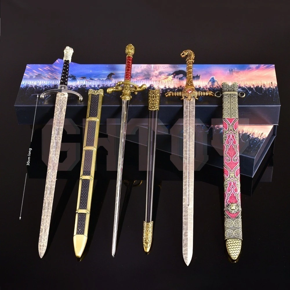 30 cm/11,81 Zoll Power Game Schwert Waffen Modell Spiel Peripheriegeräte Handwerk Ornament Geschenkbox Edition Sammlung Geburtstagsgeschenk für Jungen