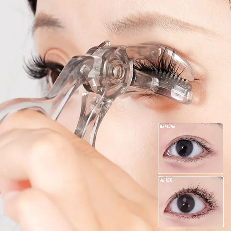 Wide-Angle Eyelash Curler Portable One-Clip Partial Curling Comb Tooth Lashes Curler Easy To Operate Styling Enlarge Eyes Tools