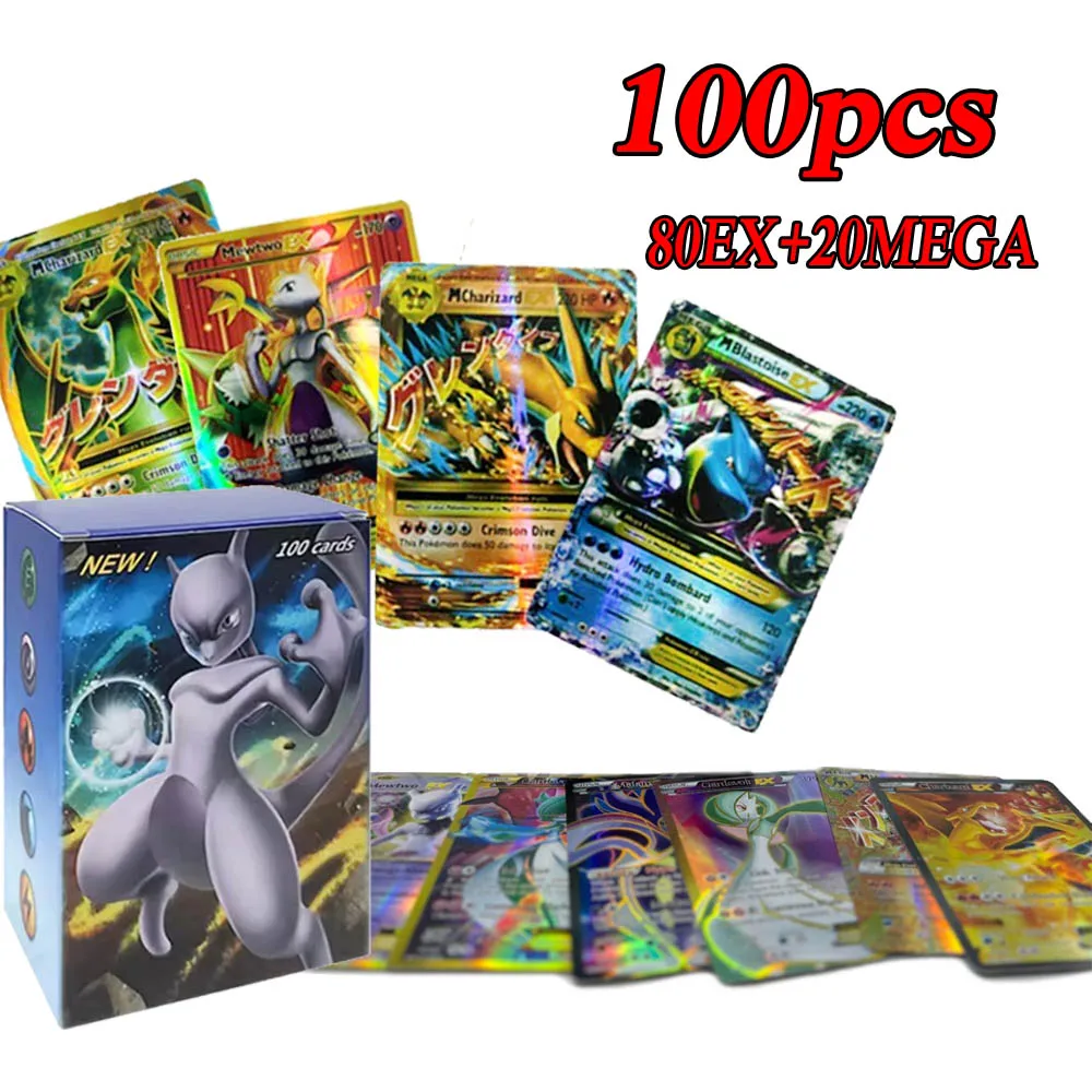 60-100 Uds. Tarjetas GX en inglés Charizard GX V VSTAR VMAX tarjetas de juego de batalla
