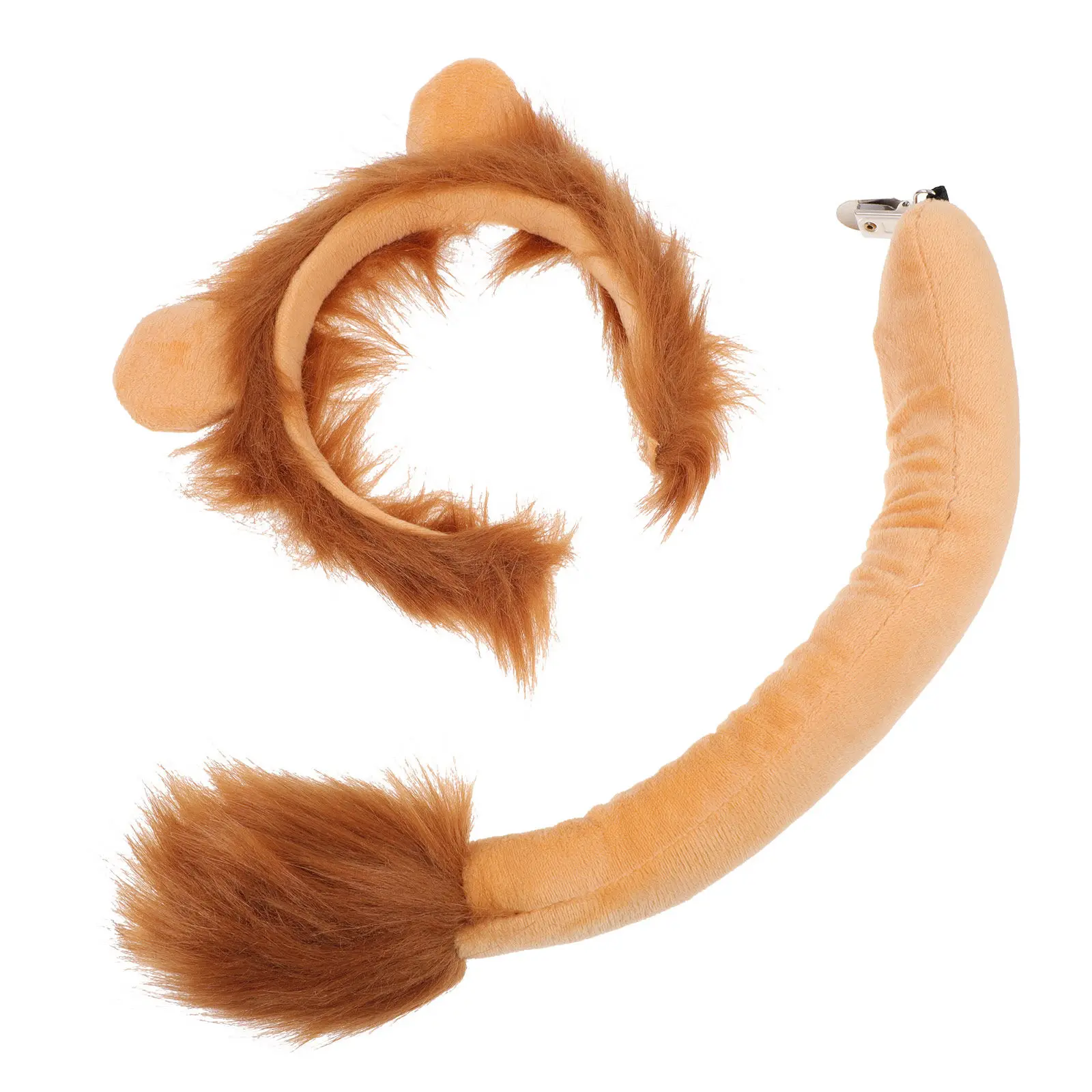 

1Set Exquisite Lion Theme Headband and Tail Combo Costume Prop for Women Girls Festival Ball Christmas Prom Dance Party