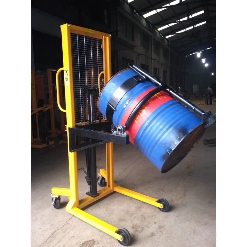Portable barrel material handling truck Hydraulic manual oil drum handling truck Lifting truck with scale