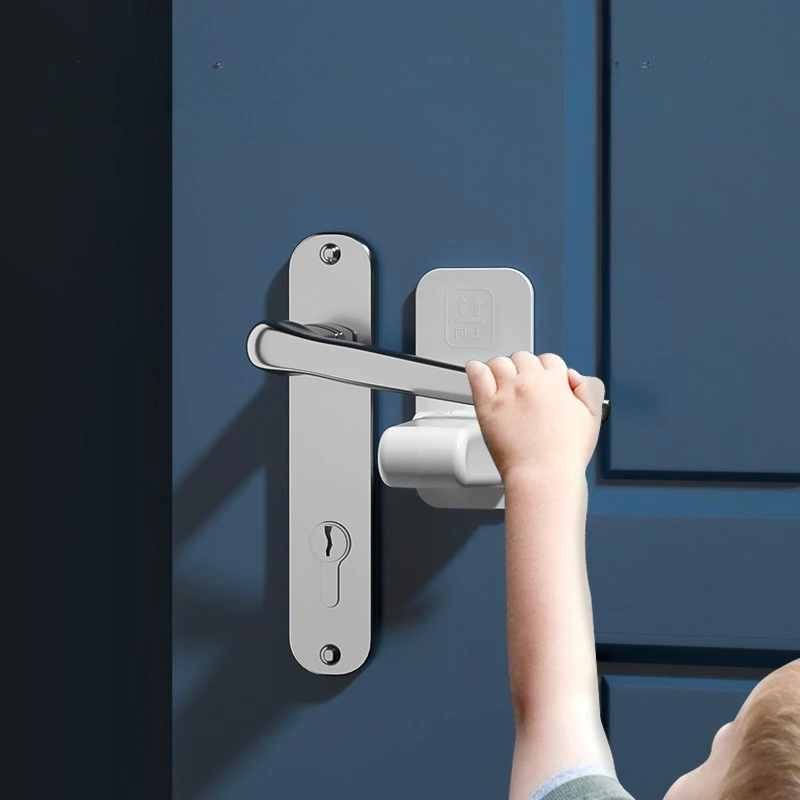 

Baby Proof Door Handle Locks Punch-free Child Lock Anti-opening Device Cat Pet Door Smart Lock Easy To Install and Use