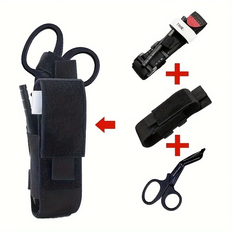 3 في 1 عاصبة مجموعة عاصبة حامل الأكياس مولي النايلون لمقصات الصدمة EMT حقيبة التخزين الرياضة في الهواء الطلق عاصبة الطوارئ #1