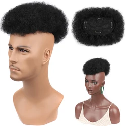 Sylhair Afro Kinky Curly Toupee Wigs Synthetic High Puff Short Mohawk Topper Clip in Hair Extension Hair Piece for Women Men