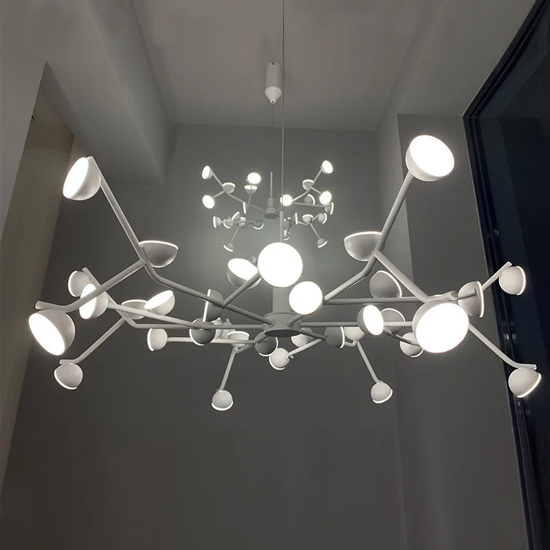 Modern Branch Chandelier 24/36/48 Heads LED Pendant Ceiling Light Nordic White Black Hanging Lamp Loft Home Luminaire Lighting