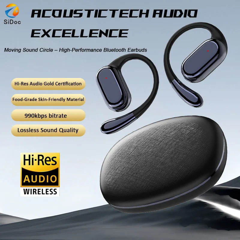 Auriculares inalámbricos con Bluetooth, cascos inteligentes ajustables con tacto para deportes, batería de larga duración, sin dolor, para Xiaomi y iPhone