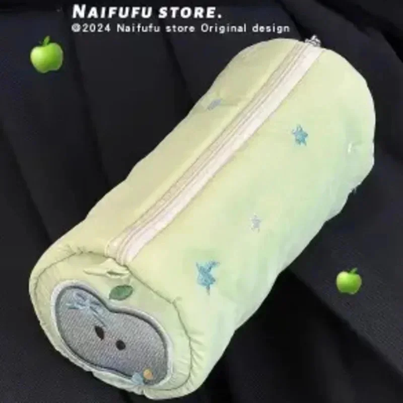 Apple Star Pen Bag Embroidery Y2K Dolphin Sitting Mountain Guest Cute Stationery Student Storage Bag Portable High Capacity Bag