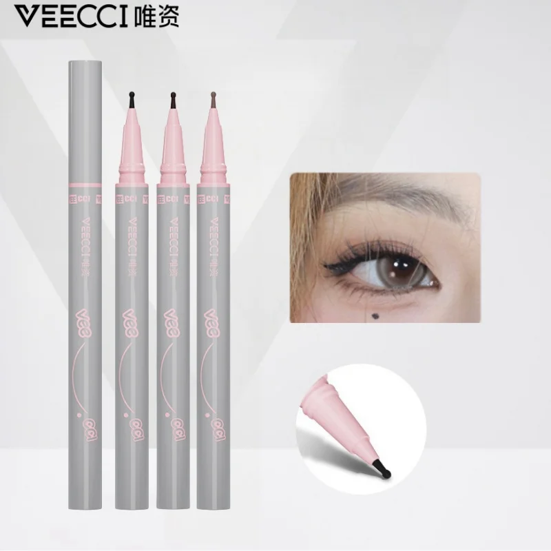 Veecci natürliche lebensechte gefälschte Sommersprossen Make-up Stift Flüssigkeit runden Kopf Gesicht Punkt Maulwurf Stift langlebigen wasserdichten Eyeliner Applikator