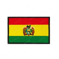 Bolivia Flag Embroidered Patches 3D PVC Rubber Bolivian Appliqued Armband Patch For Clothing Backpack Cap