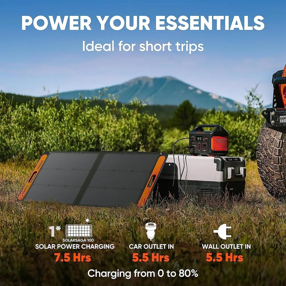 Solar Generator Explorer  Portable Power Station Mobile Lithium Battery Pack with 1xSolarSaga  for RV Road Trip Camping