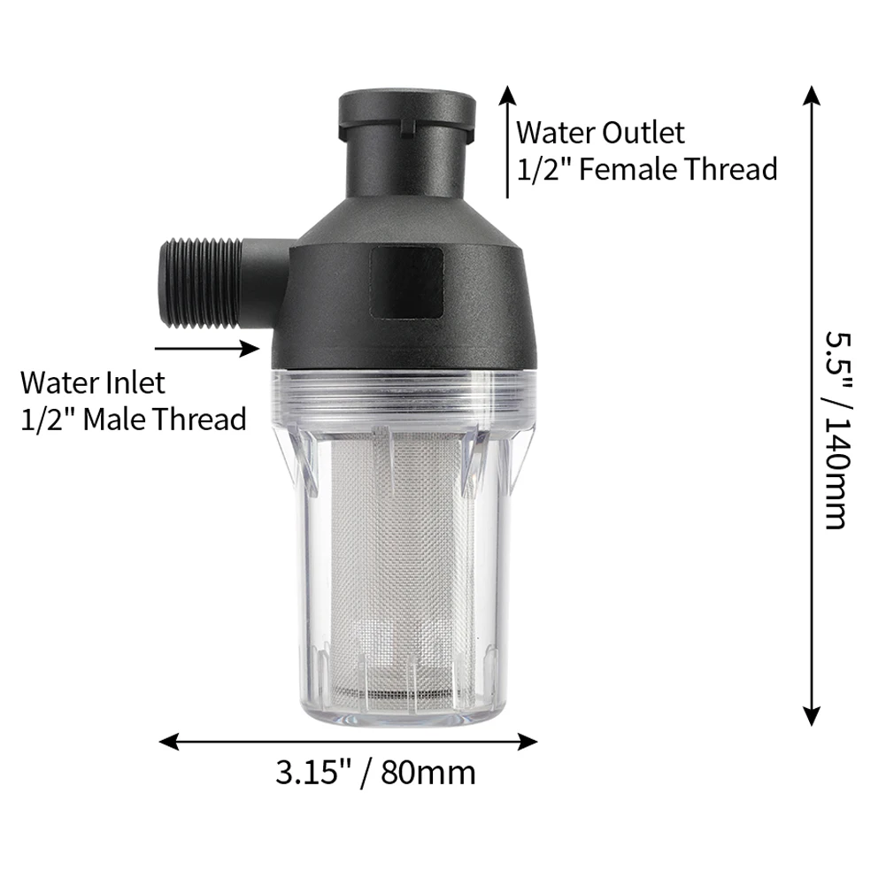 1/2  Inch Garden Watering Filter Pond Irrigation Filter Aquarium Fish Tank Water Pump Strainer 40~250 Mesh Filter Screen Orchard