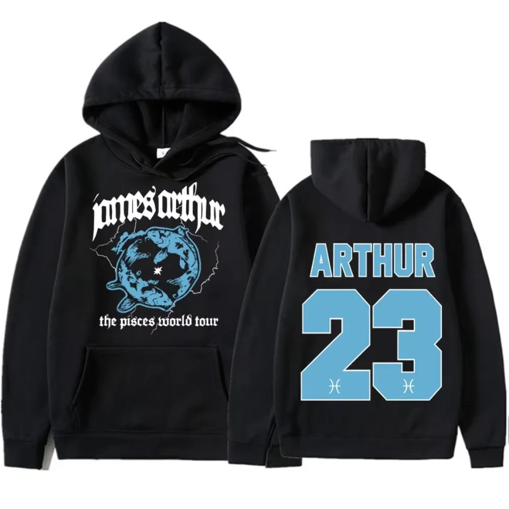 Singer James Arthur Men Aesthetic Sweatshirt The Pisces World Tour 2026 Women Harajuku Pullovers Casual Fashion Oversized Hoodie
