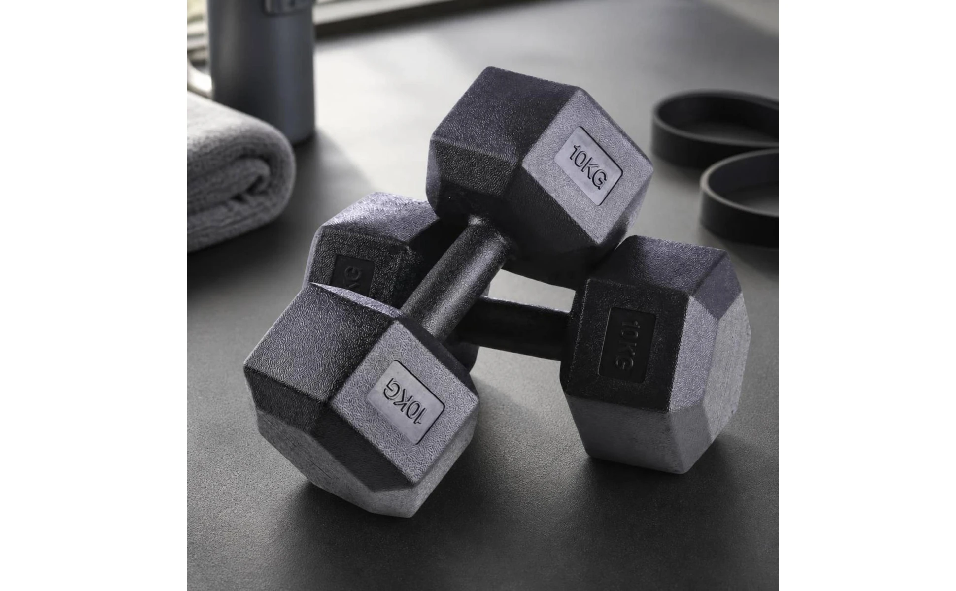 Hex Dumbbells Cast-Style Hex Dumbbell Hexagonal Dumbbells Flat-Sided Strength Training Weights Long-Lasting