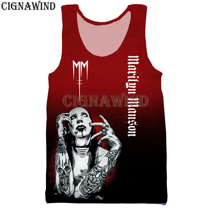 High quality singer Marilyn Manson t shirt men/women 3D print t-shirts Harajuku style hoodies/sweatshirts/vest summer tops