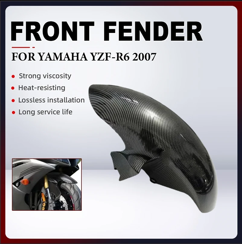 

For YAMAHA YZF R6 YZFR6 YZF-R6 2006-2007 ABS Plastic Carbon Piant Motorcycle Front Tire Fender Splash Guard Hugger Mudguard