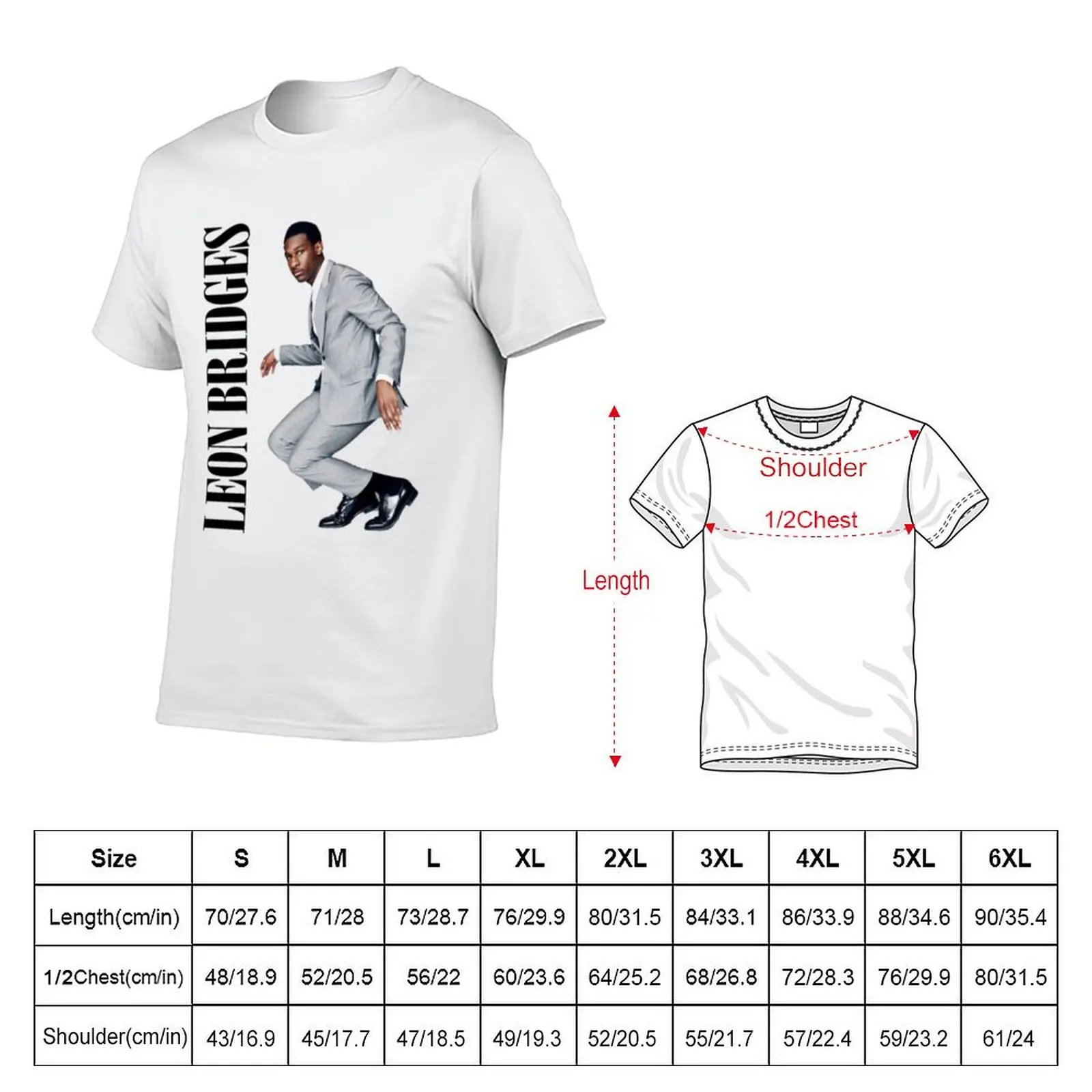 Vintage-leon bridges T-Shirt Basic Plain Tee for Spring and Summer
