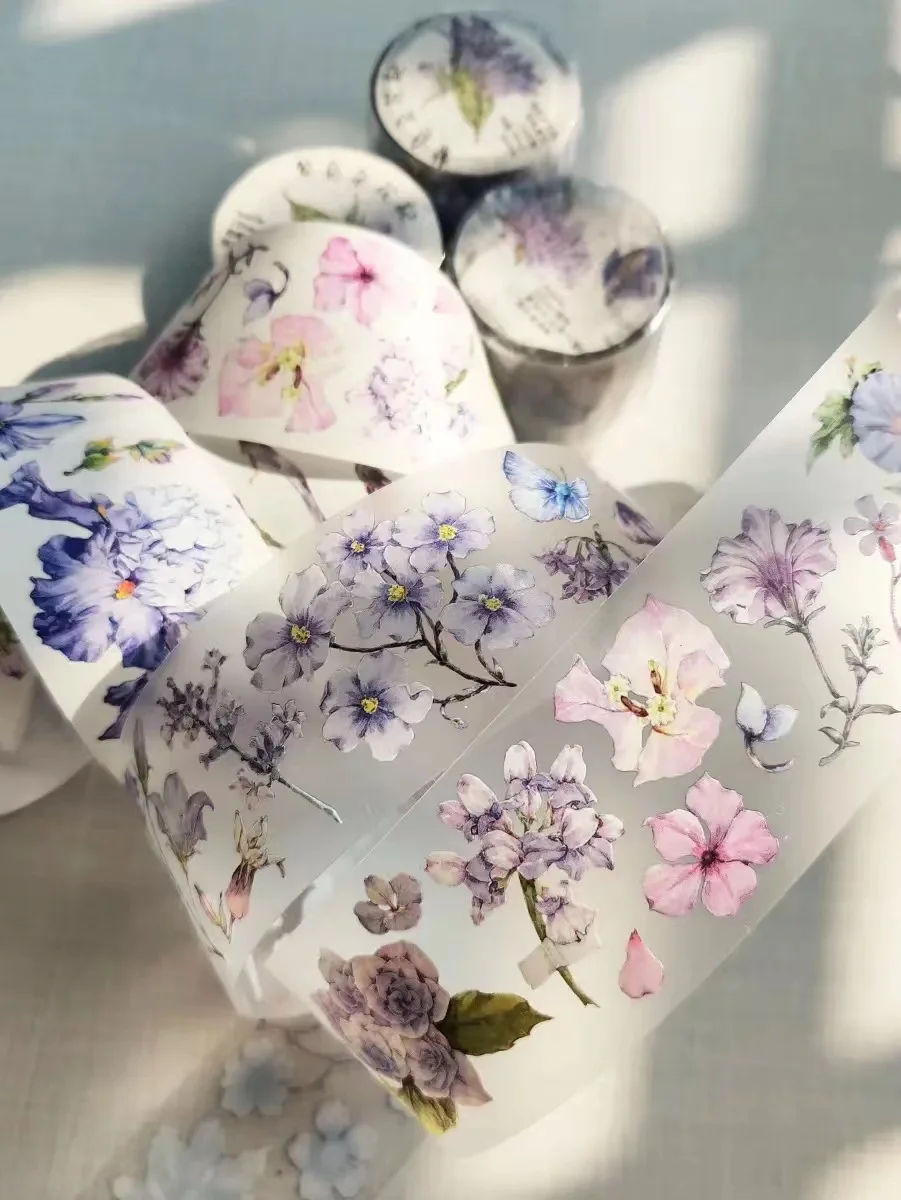 

Винтажная фиолетовая разноцветная декоративная наклейка Washi для домашних животных, изготовления открыток, скрапбукинга