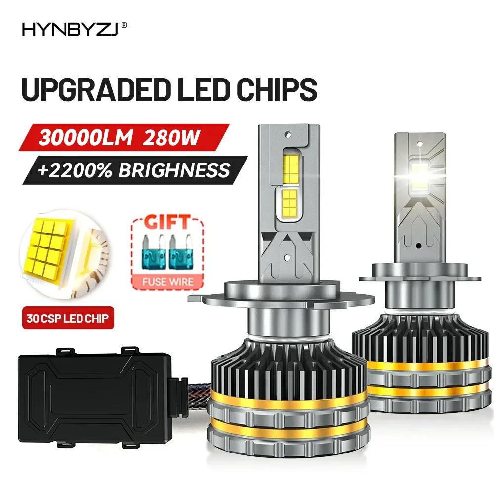 

HYNBYZJ 280W H7 H4 LED Headlight H11 H1 H3 H8 HB3 9005 HB4 9006 9012 9007 9008 LED Lights H9 H13 Auto Lamp Bulb